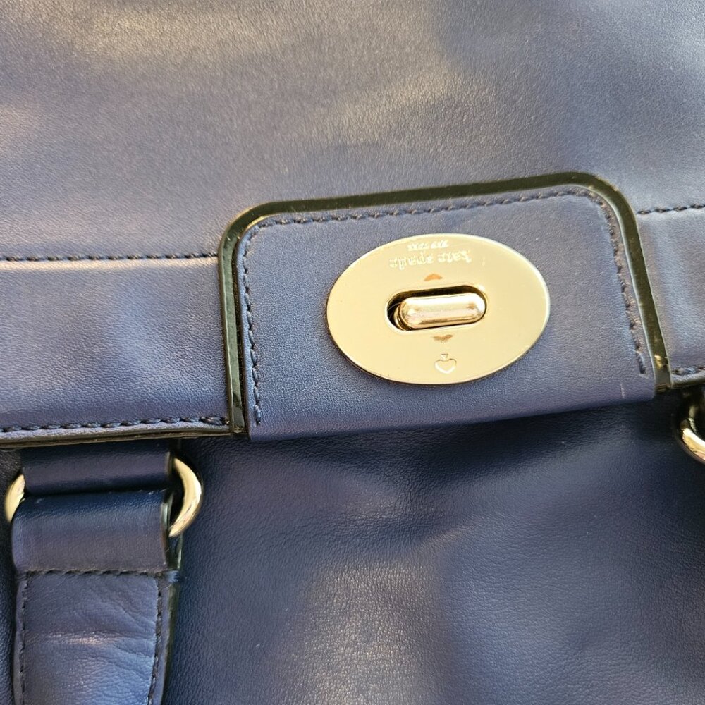 Kate Spade Blue Leather Satchel Medium - Picture 4 of 16